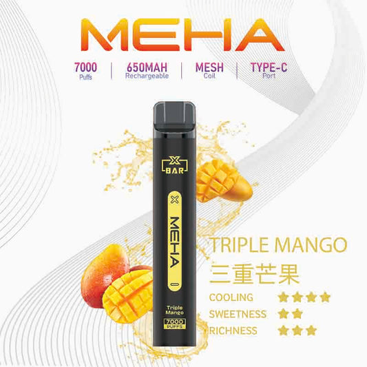 MEHA XBAR 拋棄式 7000口小黑條